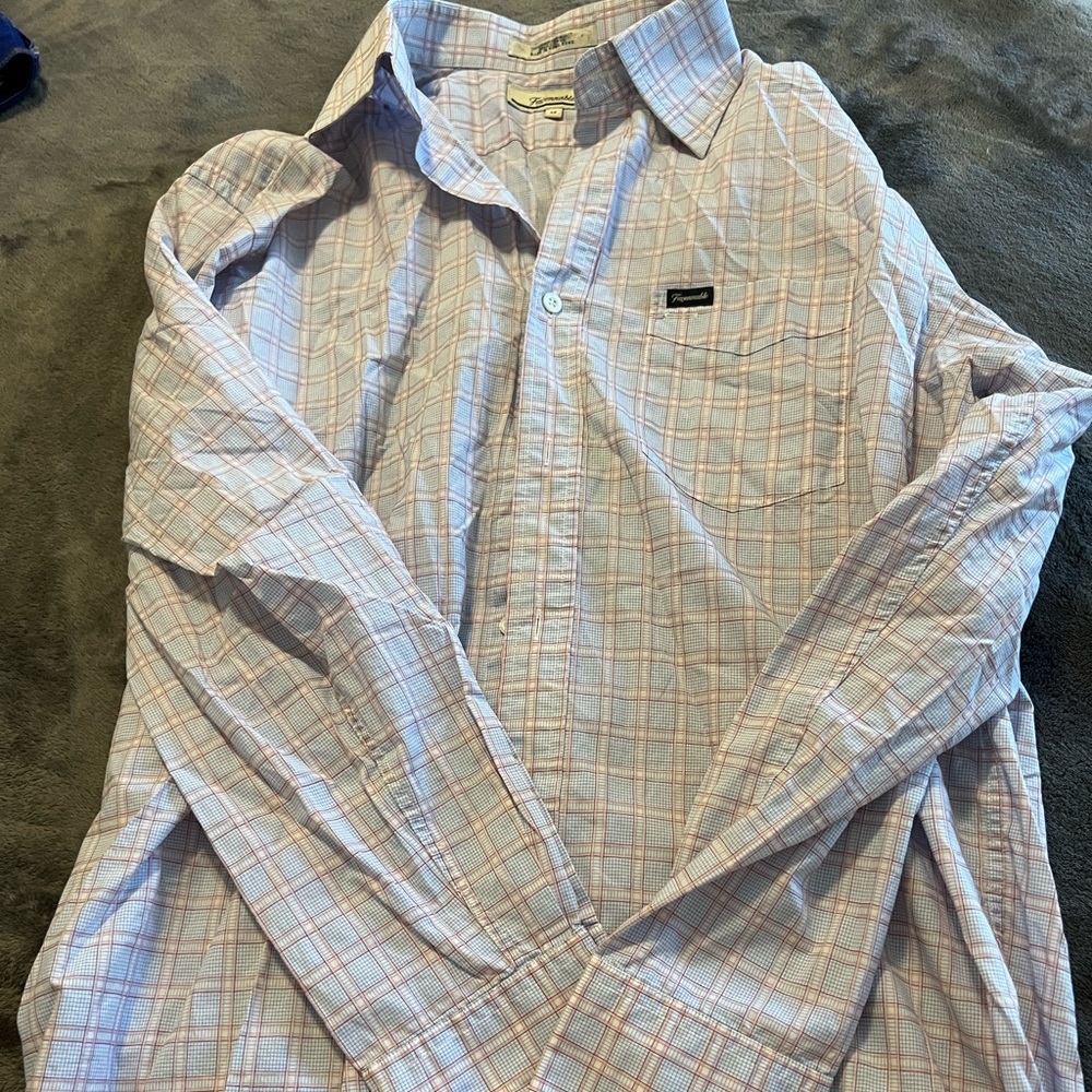 Pink, white, blue Flannel